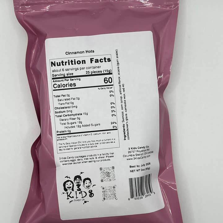 3 Kids Candy LLC - Wholesale Hard Candy - Freeze Dried Cinnamon Hots 2