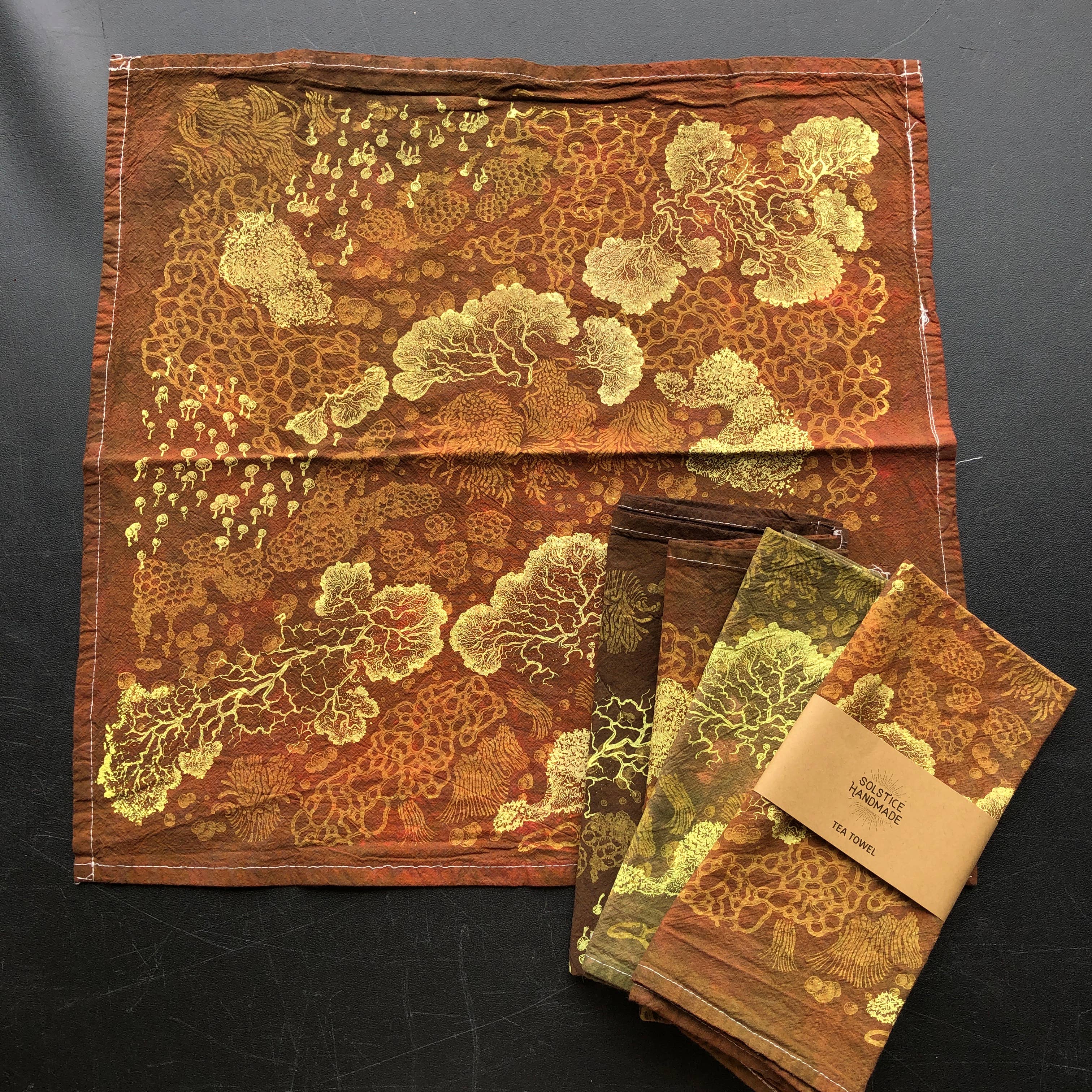 Solstice Handmade - Wholesale Tea Towel - Slime Mold Tea Towel1