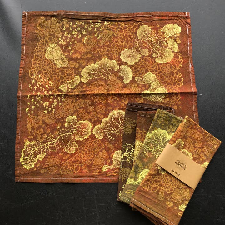 Solstice Handmade - Wholesale Tea Towel - Slime Mold Tea Towel1