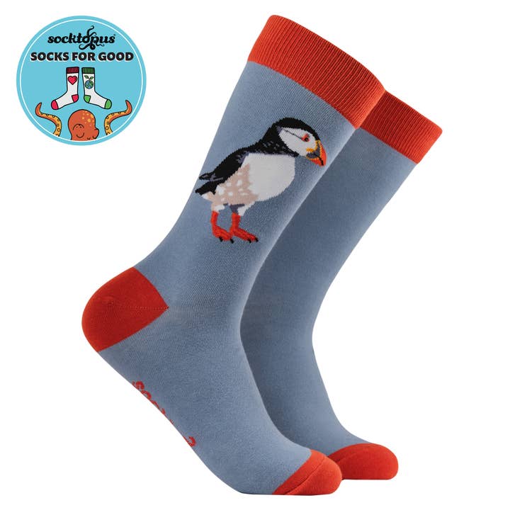 Puffin Socks - Robert E Fuller for wholesale by Socktopus