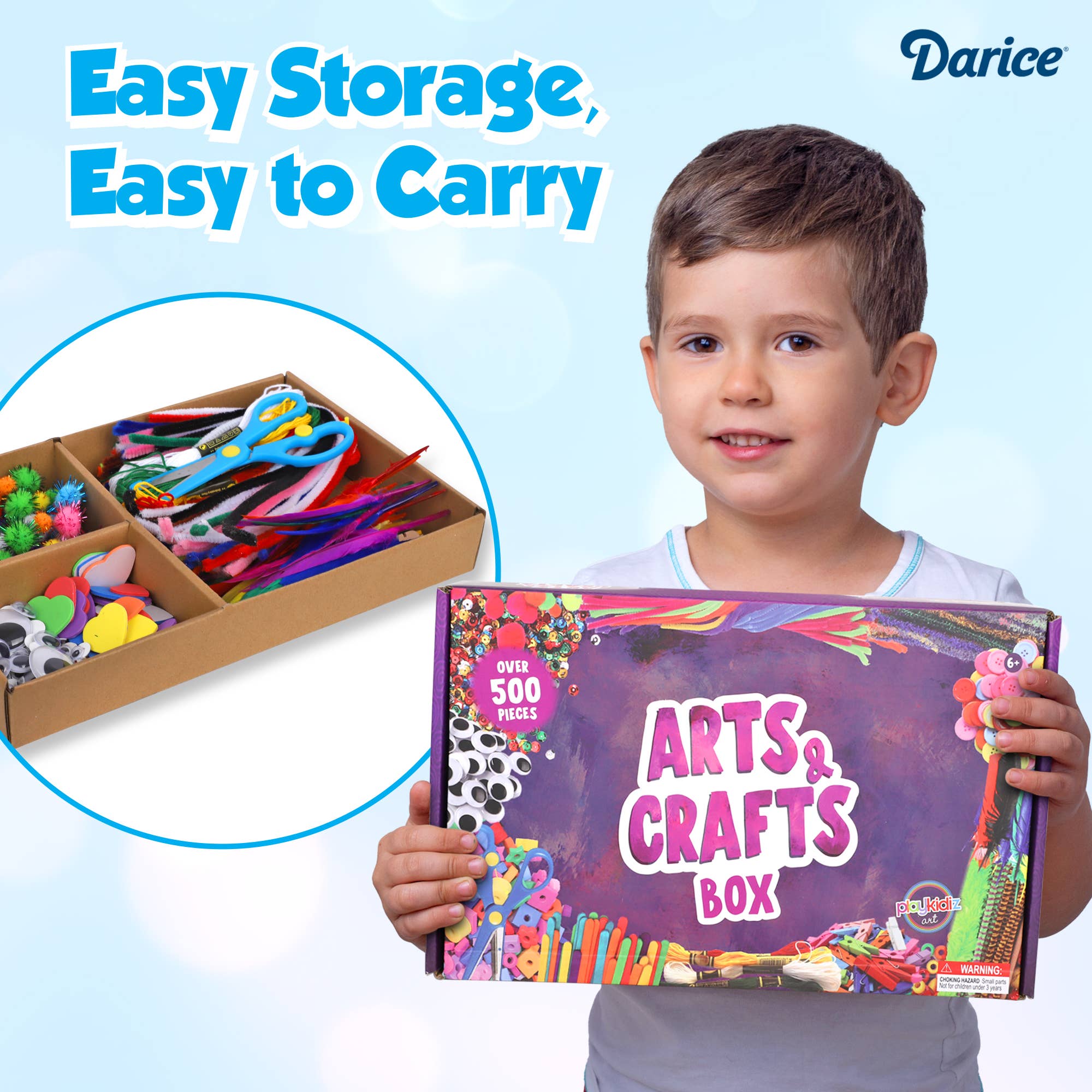 The Toy Group - Wholesale DIY Craft Kit - Kids - Darice Arts and Crafts Kit - 500+ Piece Kids Craft Supplies 6