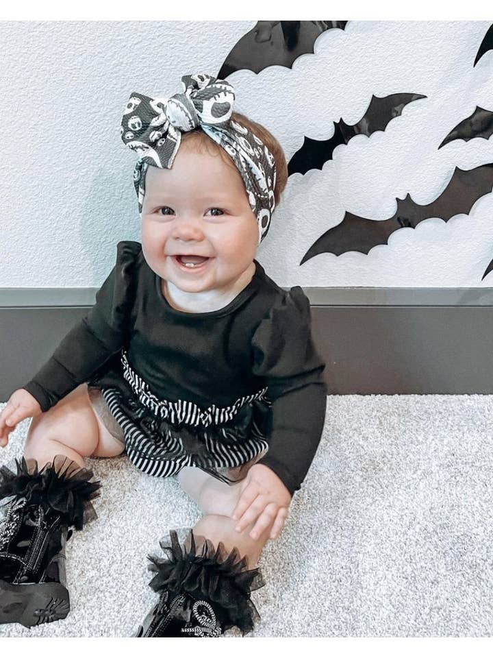 Bailey's Blossoms - Wholesale Leotard – Child - Rosalind Puff Long Sleeve Leotard - Black1