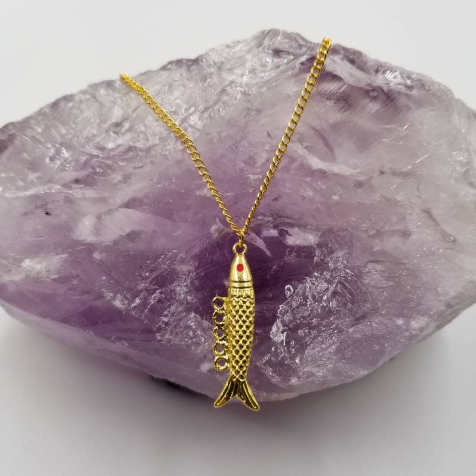 magnolia jewelry - Vente Colliers à pendentif - Collier avec pendentif en forme de poisson en or0