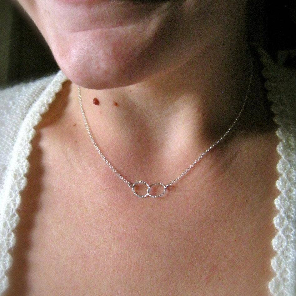 Foamy Wader – Engroshandel Halskæde med vedhæng – Infinity halskæde - forbundet cirkel infinity charme halskæde3