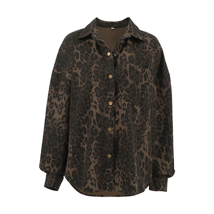 Marayn - Venta al por mayor Chaqueta - Mujer - Chaqueta versátil de estilo británico con estampado de leopardo retro para otoño22