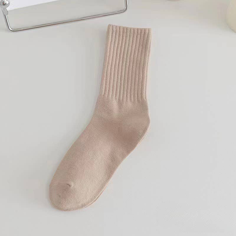 Sweetkama - Vendita all'ingrosso Calzini - Donna - Calzini da donna a coste a tinta unita sopra la caviglia SKASC41802