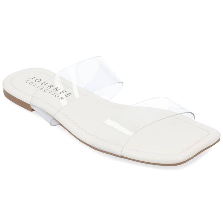 Journee - Wholesale Sandals - Women's - Amata Slide Sandals In Clear Pvc