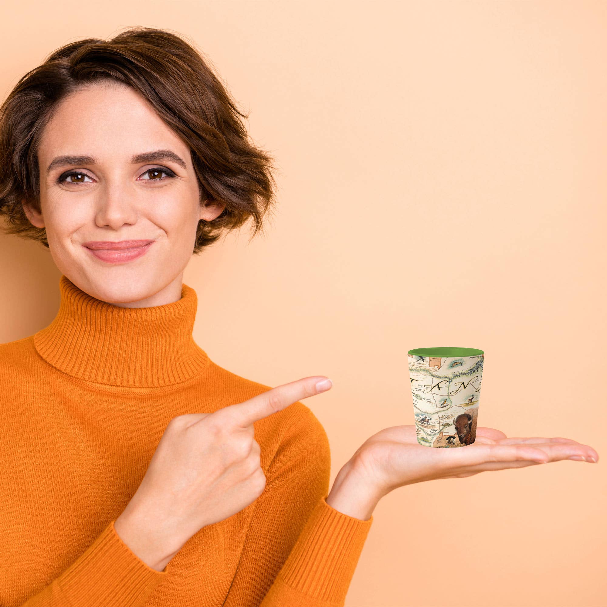 XPLORER MAPS - Venta al por mayor Vaso de chupito - Vaso de cerámica para chupitos Montana State Map, 1.5 onzas1