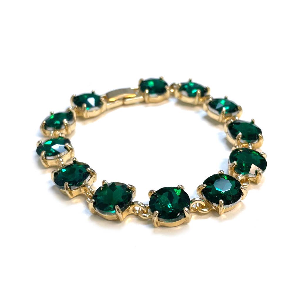 StarryNYC - Vente Bracelets maillon et chaîne - Bracelet rond en cristal taillé dans un coussin17