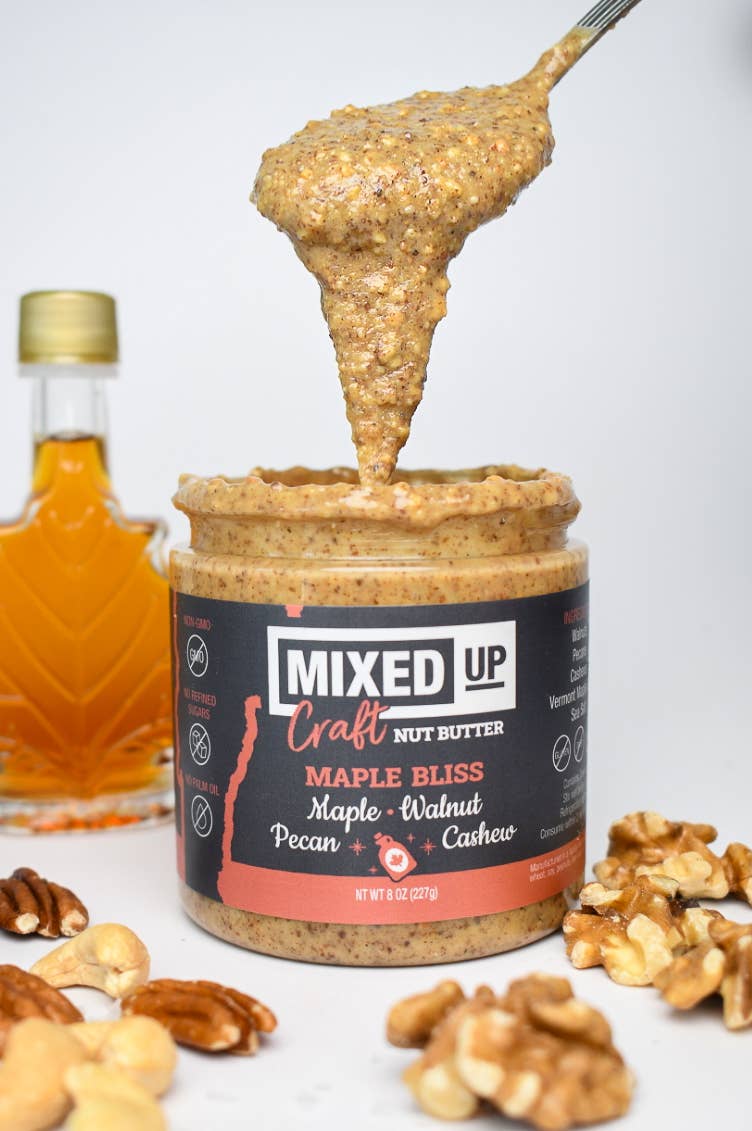 Mixed Up Foods - Wholesale Nut Butter - Walnut Pecan Maple Nut Butter - "Maple Bliss" - 8 oz2