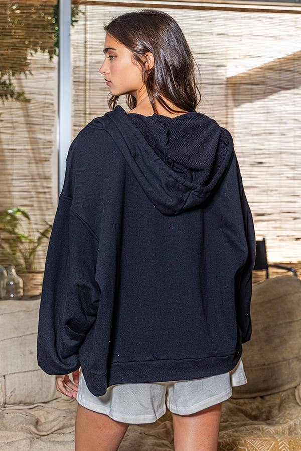 BUCKETLIST INC - Wholesale Hoodie - Women's - T1173A Zip-up French Terry Pullover Hoodie Jacket19