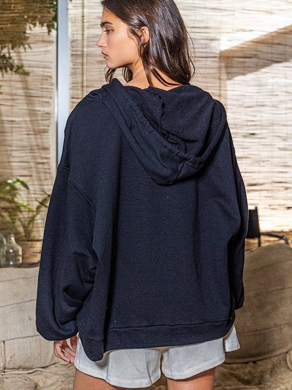 BUCKETLIST - Wholesale Hoodie – Women's - T1173A Zip-up French Terry Pullover Hoodie Jacket19