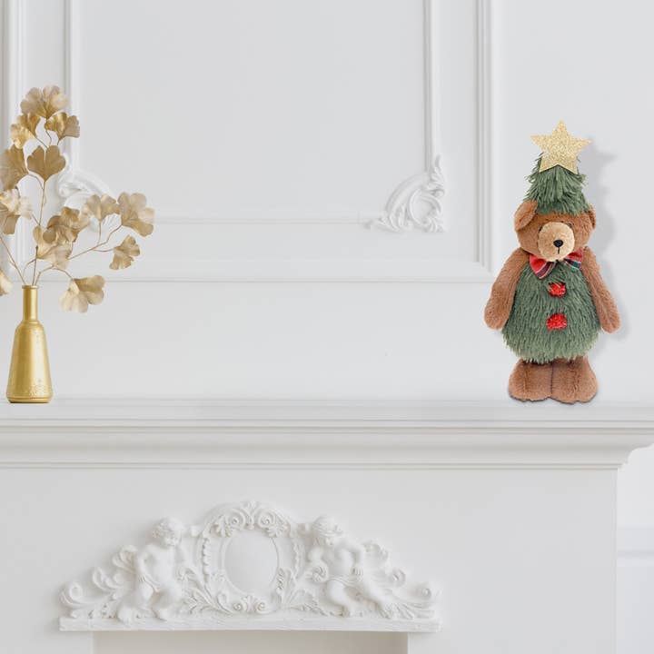 IH Casa Decor - Wholesale Christmas Decoration - NICHOLAS THE TEDDY BEAR PLUSH STANDER (18.5")1