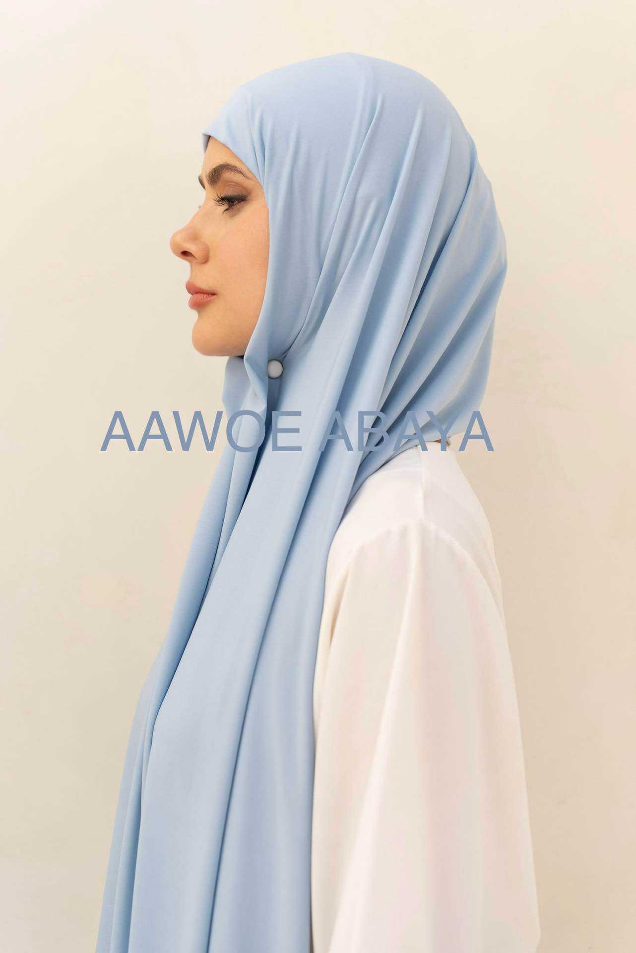 Aawoe Abaya – Engroshandel Hijab - Dame – Hijab rektangel i jersey med bindebånd - 70x200 cm - 24840