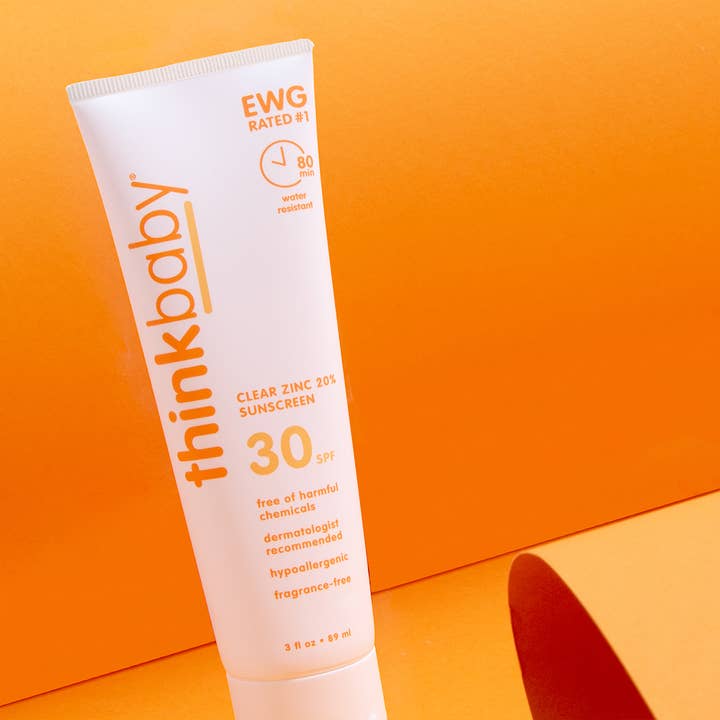 Think Baby SPF 30 Clear Zinc Sunscreen (3oz), EWG Rated #1 for wholesale by Think