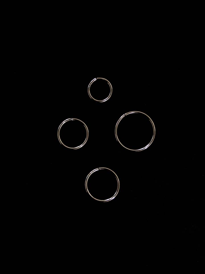 Huggie Hoop, SOLID 14K White Gold for wholesale by Hannah Naomi