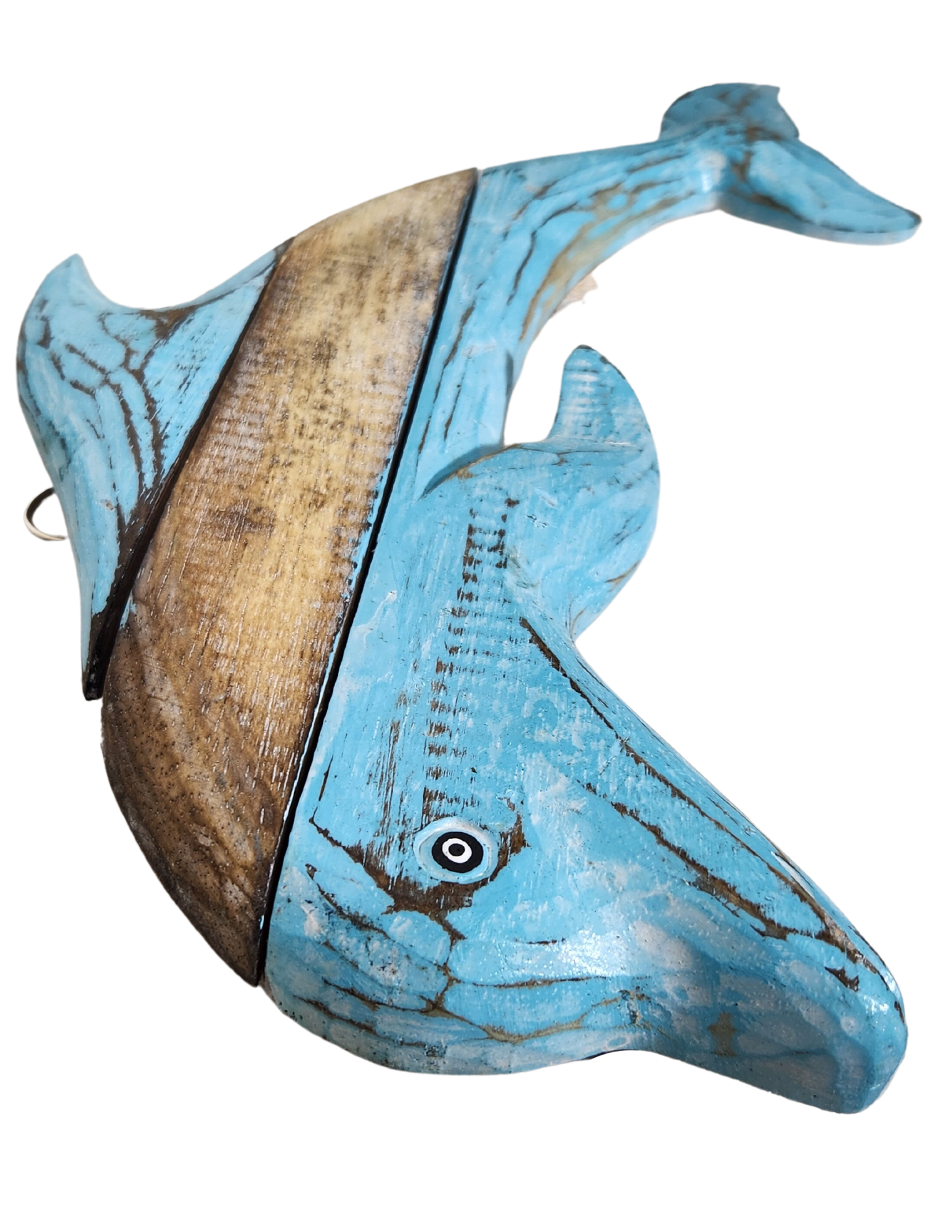 White Elephant - Vente Figurine décorative - ENSEMBLE DE 3 DAUPHINS EN BOIS SCULPTÉ À LA MAIN2