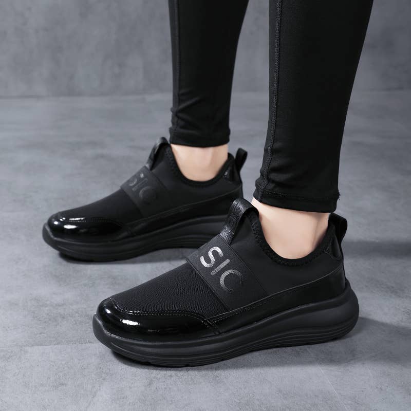 Calseosvic - Wholesale Lifestyle Sneakers - Women's - Ladies Platform Sneaker Slip-on Patent Casual Women Shoes2
