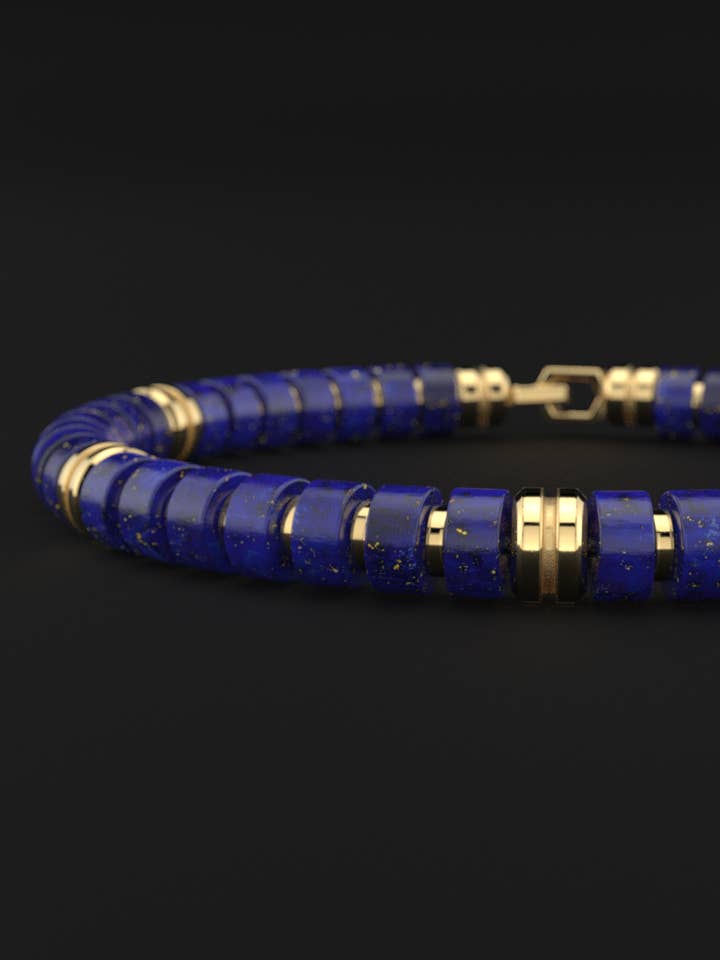 Lapis Lazuli armband 6mm | Premium Spacer voor wholesale door Seekers Men's Jewelry