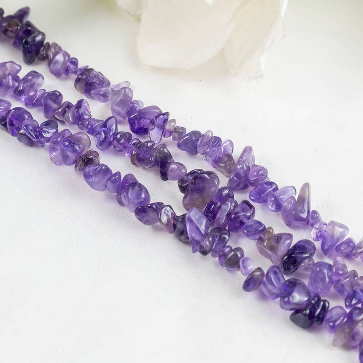 Soothing Crystals Beads - Vente Perle - Perles Brutes en Céramique | Améthyste Brute | Collier en Cristal Perles Non Taillées7