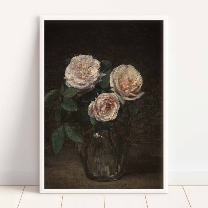 Flower Bouquet- Antique Vintage Art Print for wholesale by Pink Lemon Decor