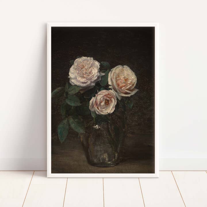 Bloemenboeket - Antieke vintage kunstdruk voor wholesale door Pink Lemon Decor