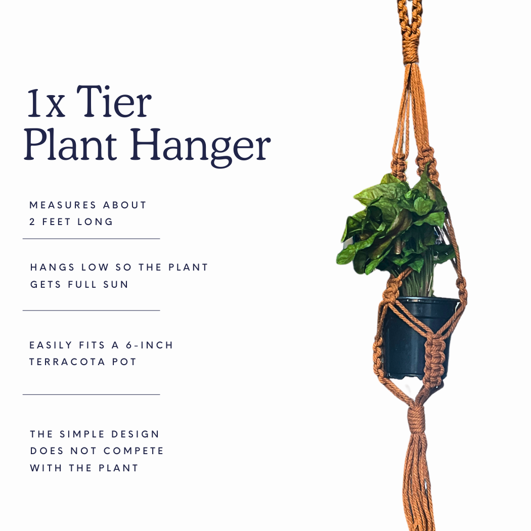 The PlantOutfitter - Wholesale Hanging Planter - Single Macrame Plant Hanger1