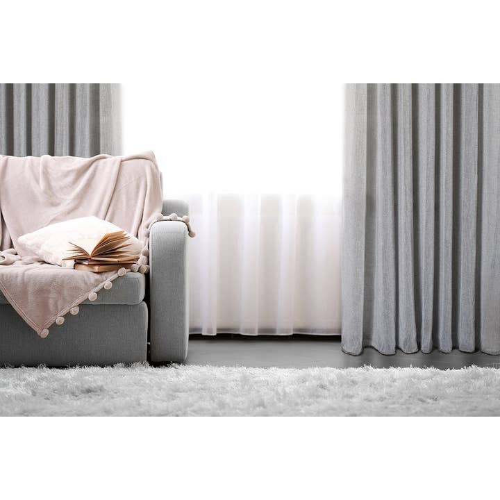 Casa Mia - Wholesale Curtain - Marbella Textured Linen Look Sheer Grommet Curtain 108" x 95"3