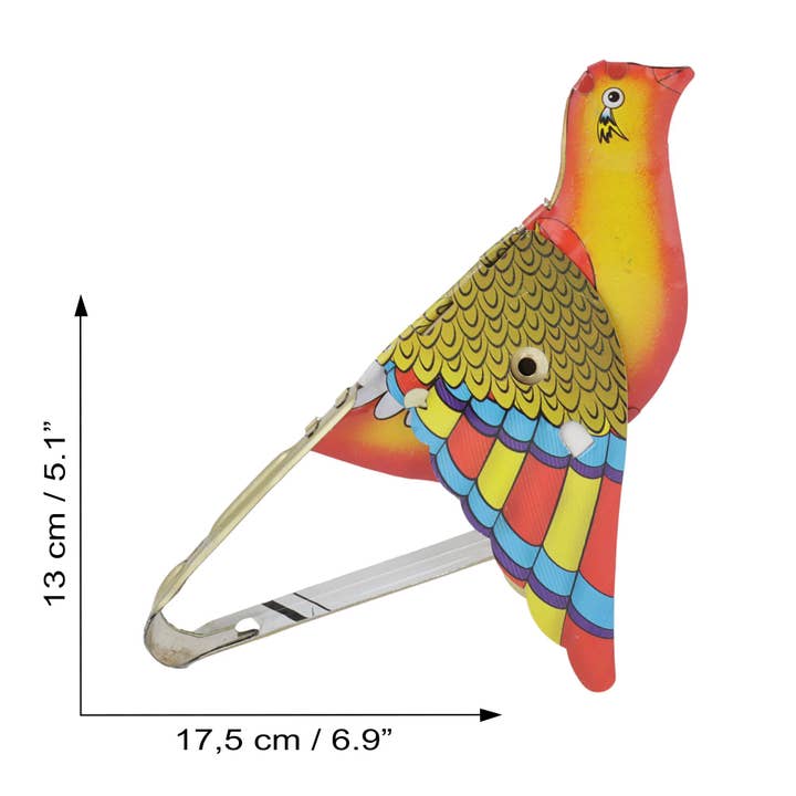 Tribal Trade GmbH - Wholesale Decorative Figurine - Tin toy bird whistling sparrow tin bird 044