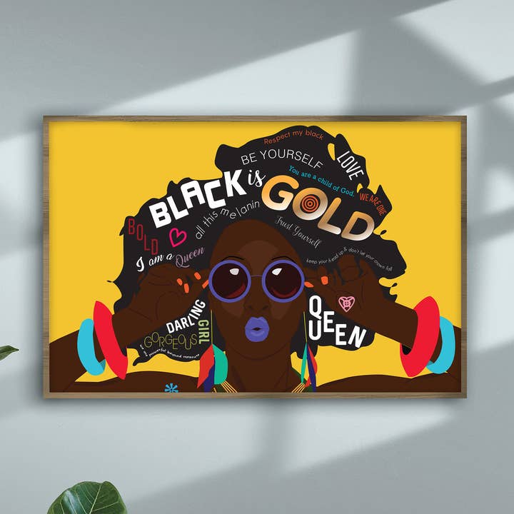 Impresión de Miel de Chocolate Negro para venta al por mayor de Black is Gold