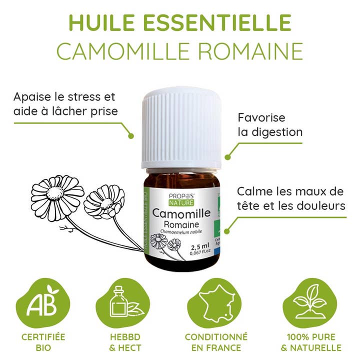 Propos'Nature - Wholesale Essential Oil - Organic Roman Chamomile Essential Oil 2.5ml5
