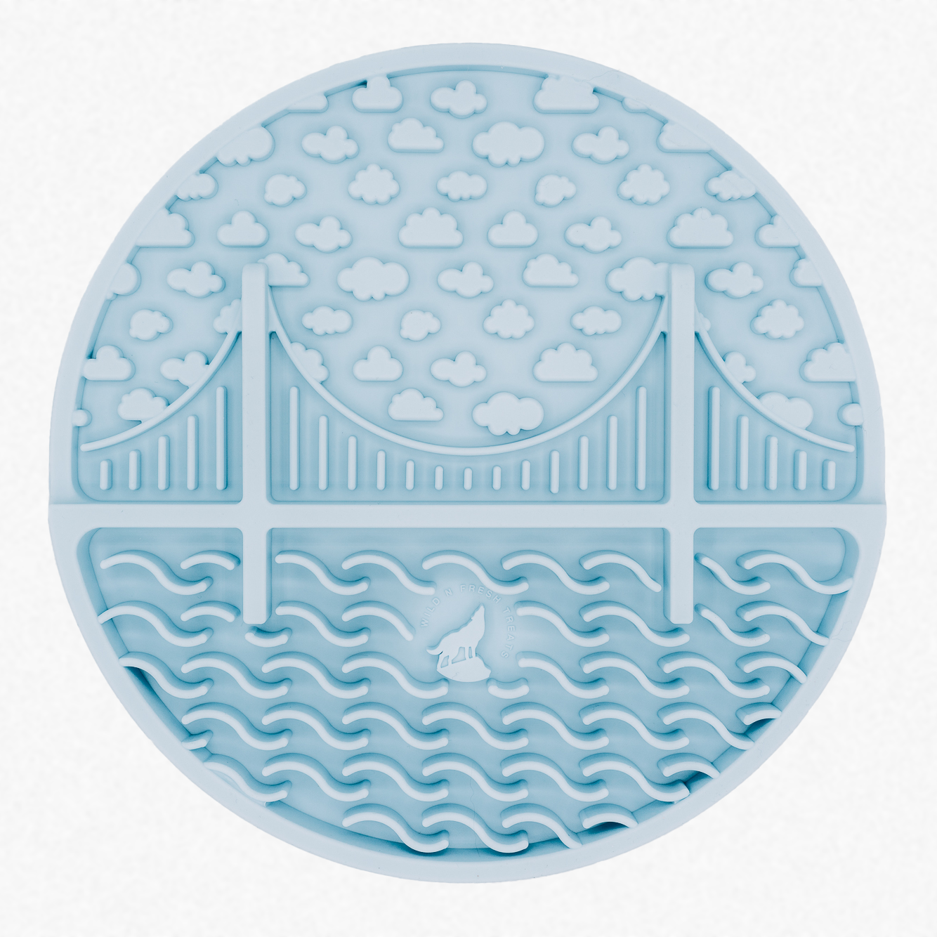 Wild n Fresh Treats - Wholesale Voedermat - Hond - Bridge Grub Mat met brug-, oceaan- en wolkentextuur voor dierenvoer4