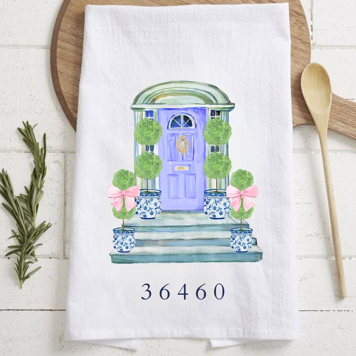 The Luna T Company - Wholesale Tea Towel - Custom Zip Code Tea Towel