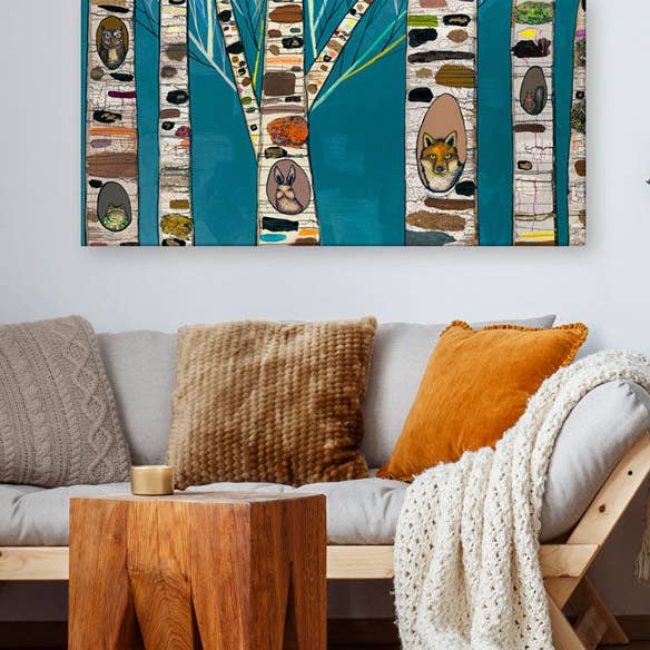 Tree Homes Canvas Väggkonst för wholesale av GreenBox Art