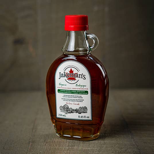 G203O, G204O, G206O Organic Maple Syrup 250ml, 370ml, 500ml for wholesale by Jakeman's Maple Products