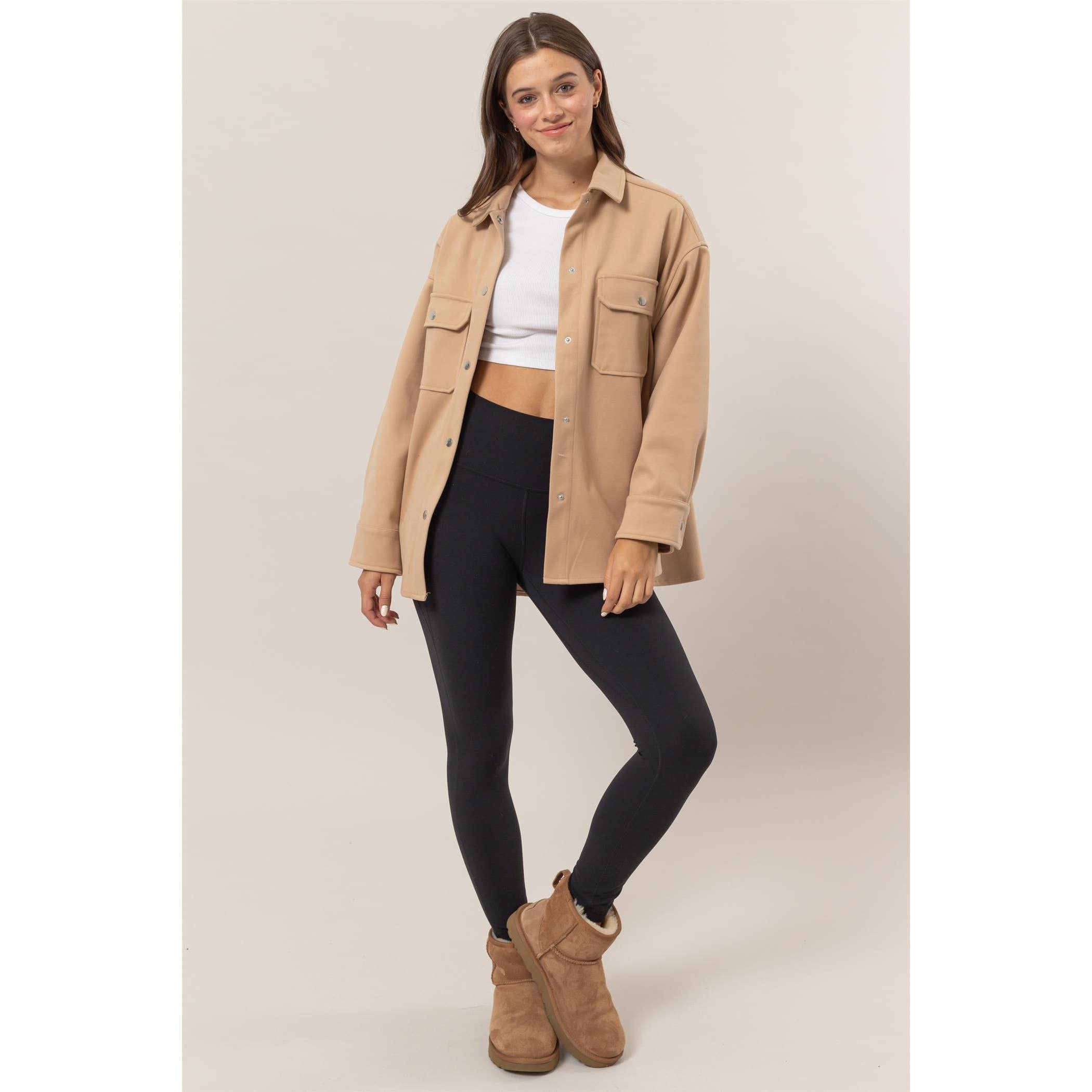 HYFVE - Vente Veste-chemise – femme - Surchemise brossée effet laine12