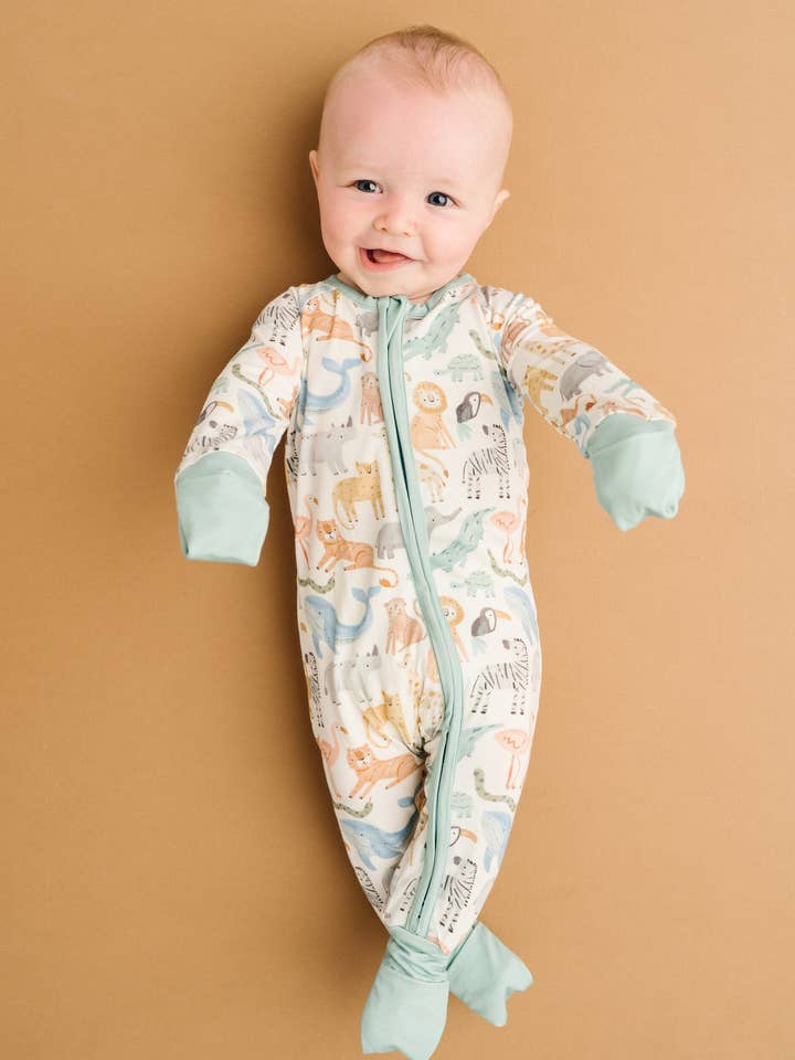 Little One Shop - Wholesale Sleepsuit - Baby - Wild Wonders Bamboo Sleeper