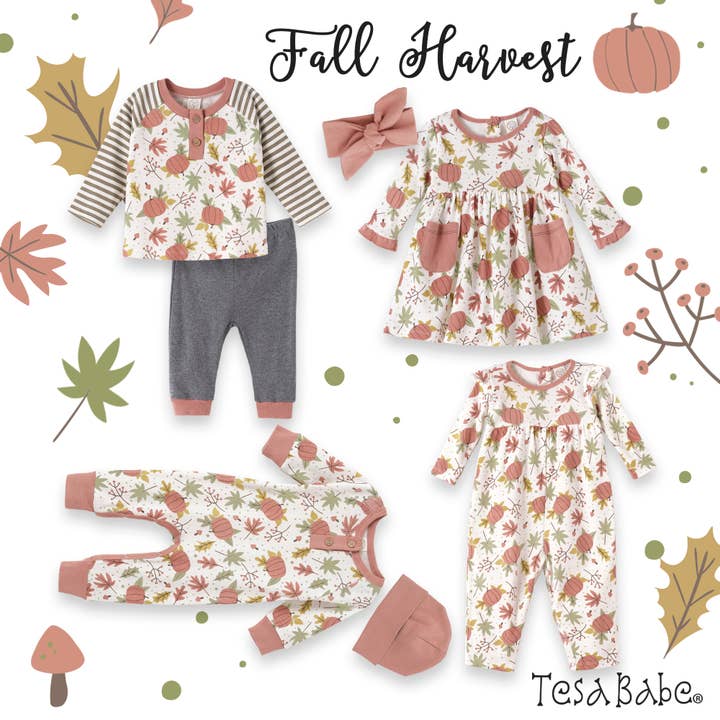 Tesa Babe - Wholesale Top & Pant Set - Baby - Toddler Boy's Fall Harvest Bamboo Set