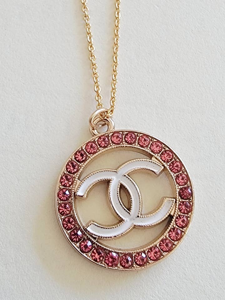 Pink Chanel Necklace for wholesale by Arrow jewelry Designs