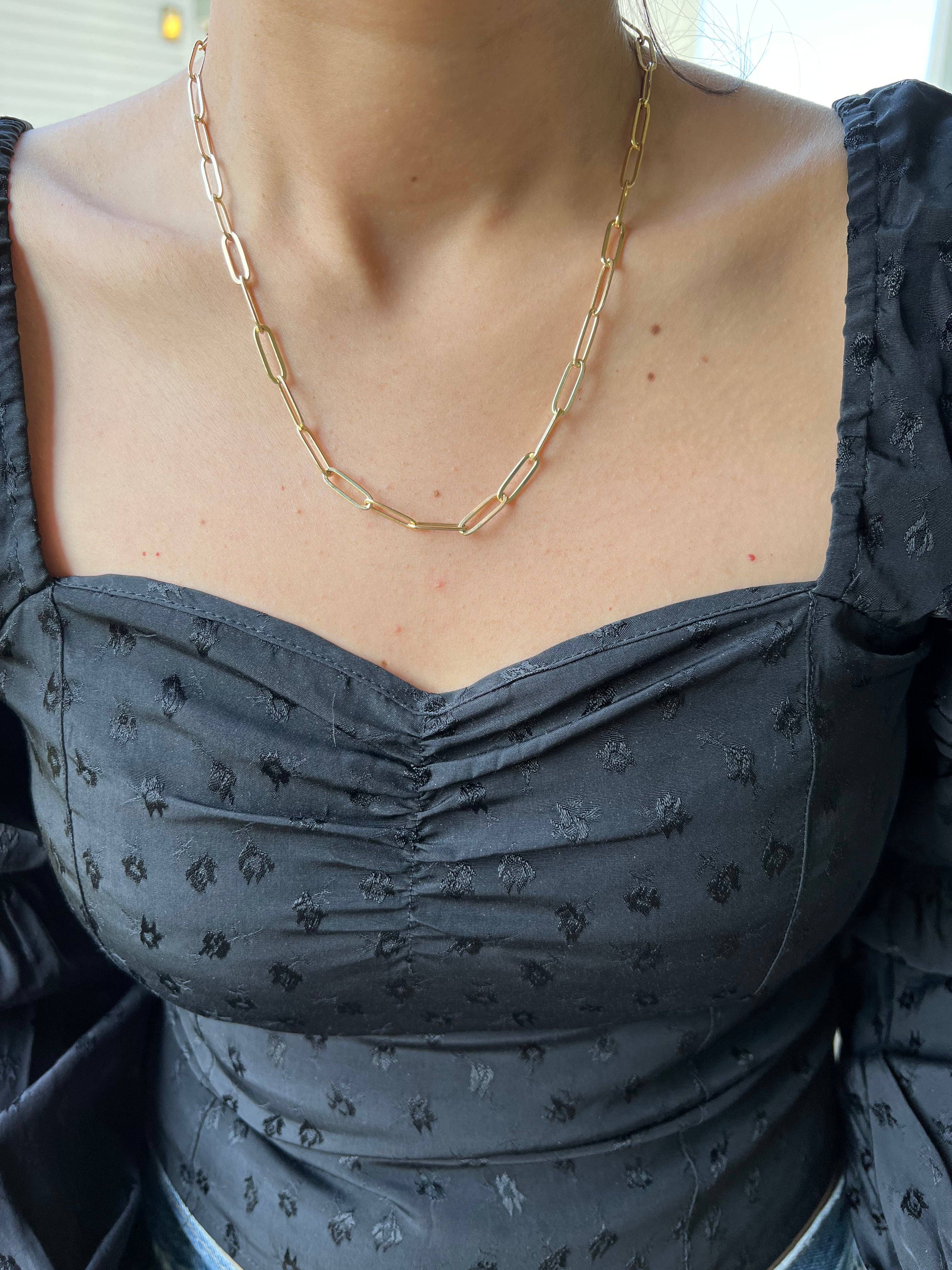 GoldFi - Vendita all'ingrosso Collane a catena e maglie - Catena con graffetta classica riempita in oro 18 carati5