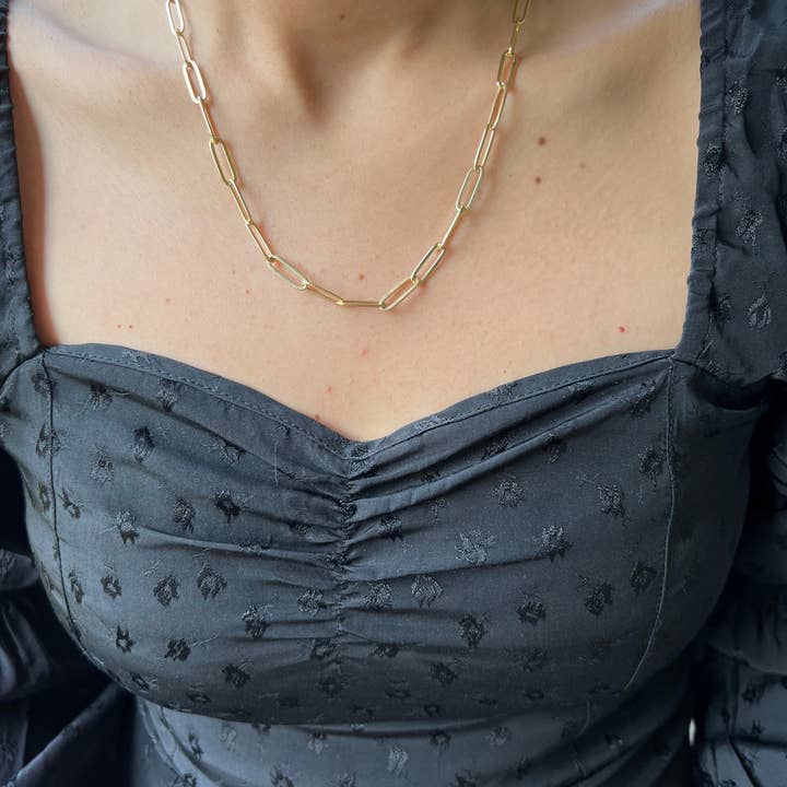 GoldFi - Vendita all'ingrosso Collane a catena e maglie - Catena con graffetta classica riempita in oro 18 carati5