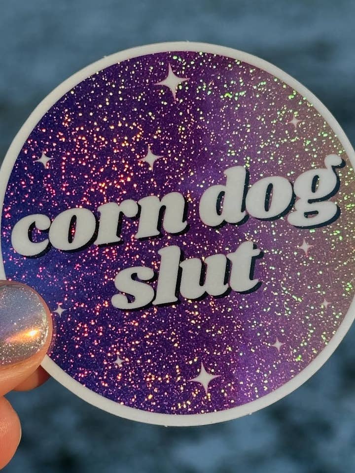 Corn Dog Slut Ombre Sticker for wholesale by ShlemonArt