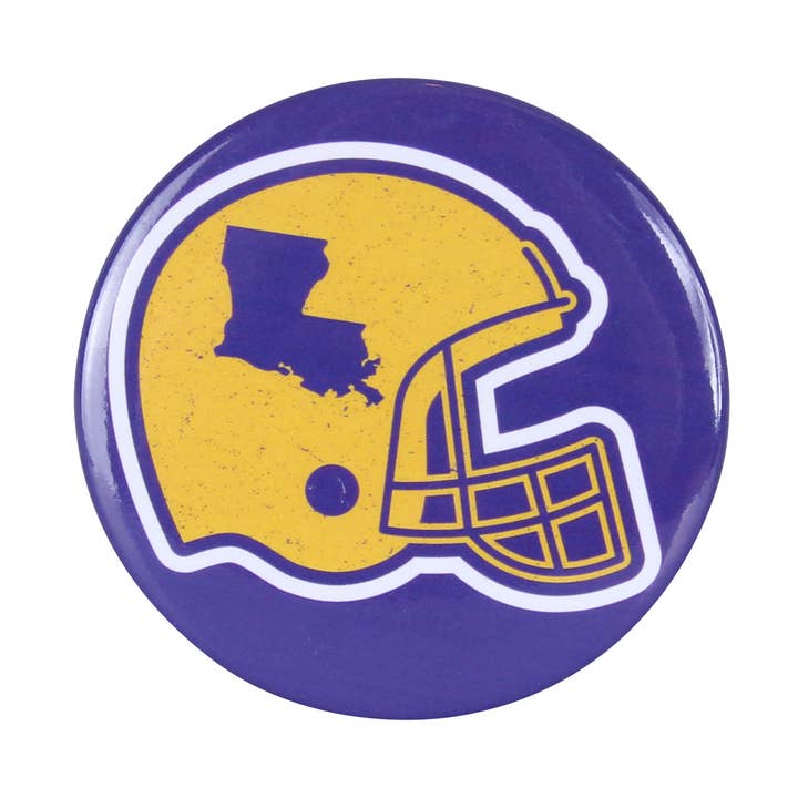 Helmet State of LA Button Pin for wholesale by Barrel Down South
