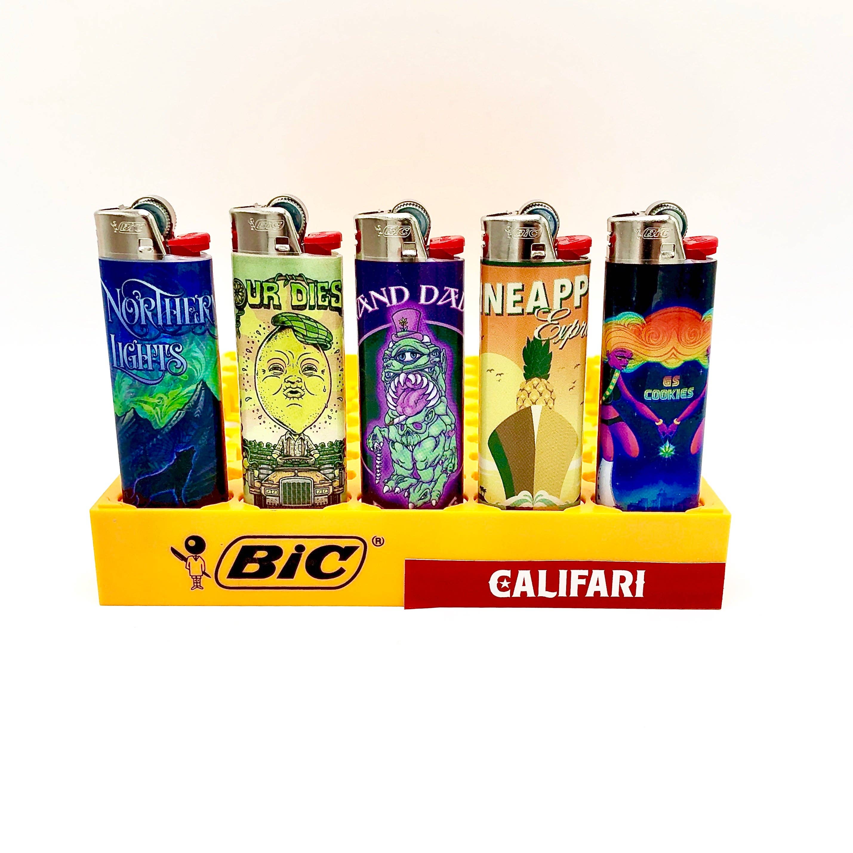 Califari – Großhandel Feuerzeug – Califari Strain Art Bic Feuerzeug, 5 Stück