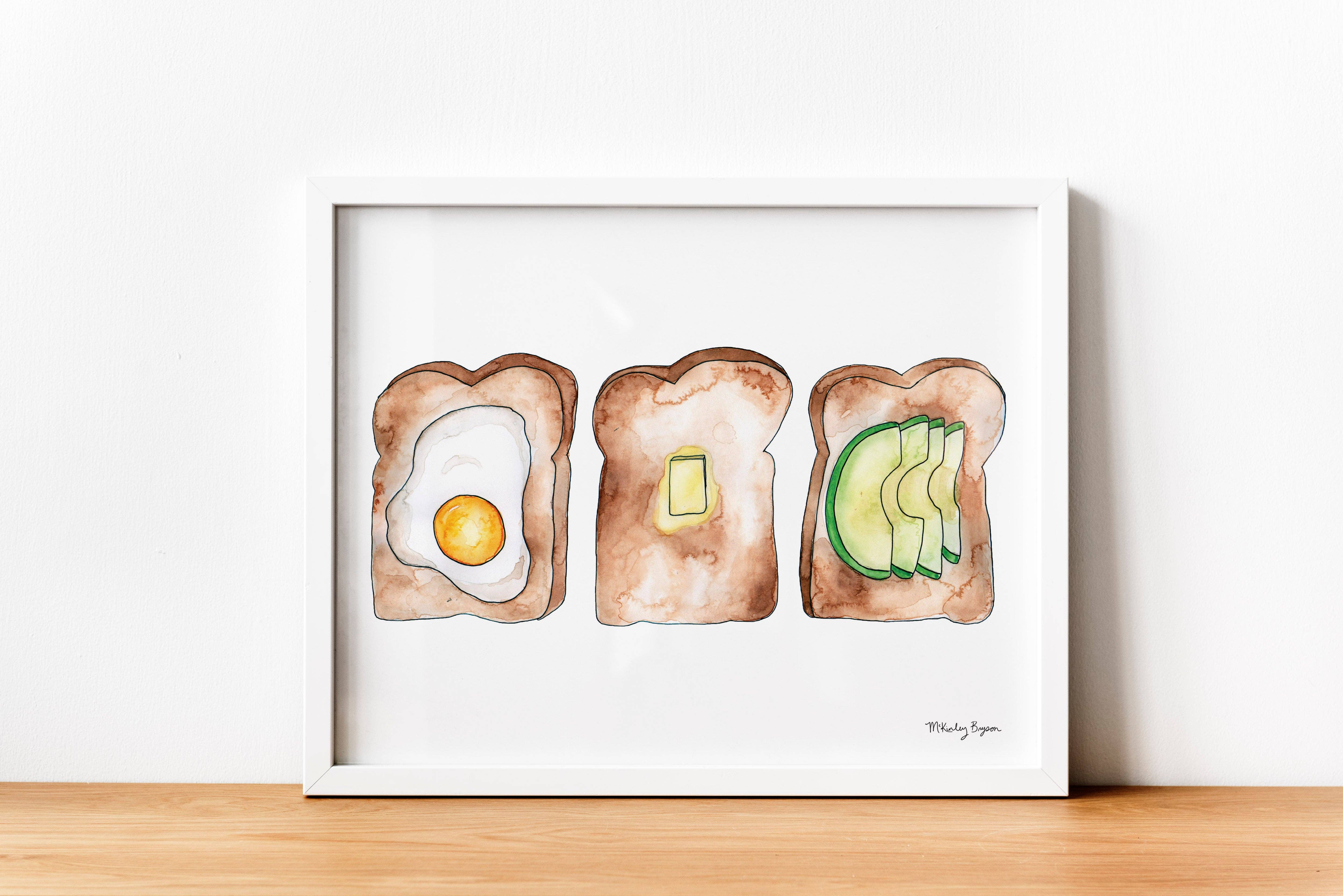 Lucky Bat Paper Co. - Wholesale Art Print - Toast in Three Acts | Watercolor Print2
