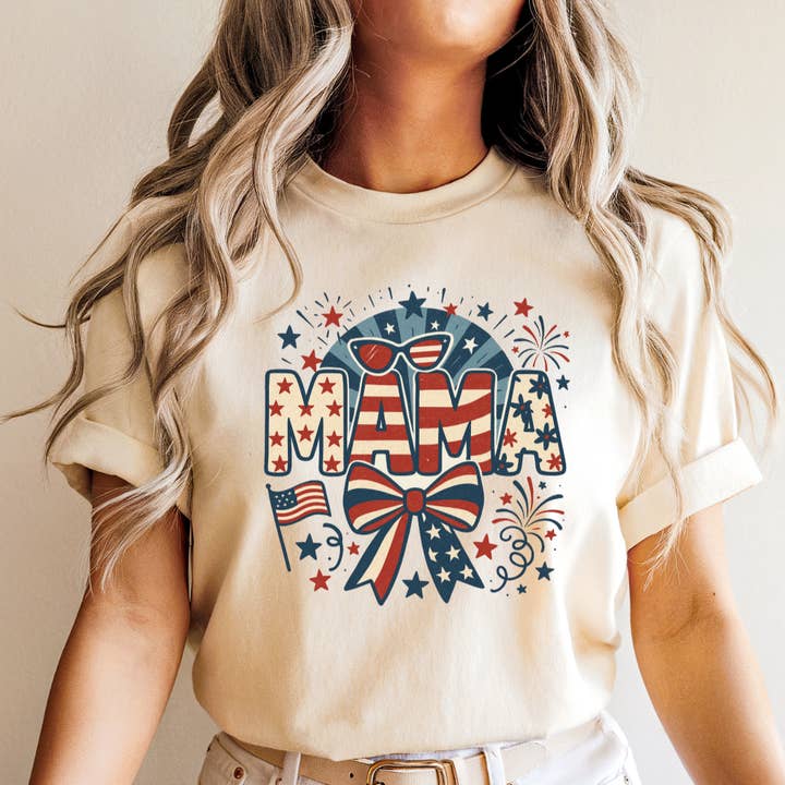 T-shirt graphique Mama 4 juillet pour la vente par Happy Mail Wholesale