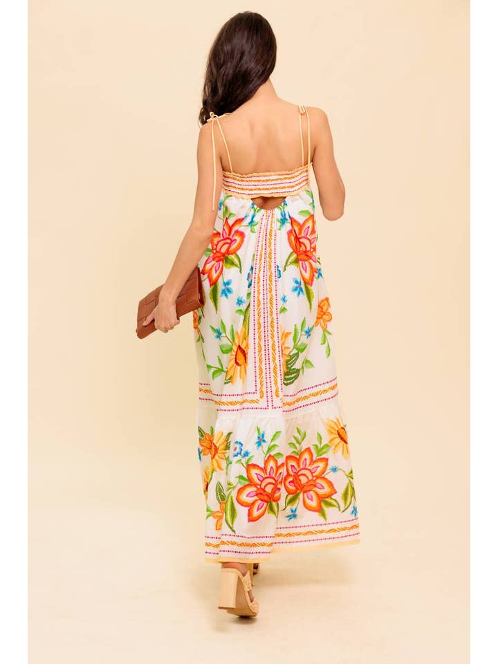 IVORY A printed woven maxi dress - ID22094 for wholesale on Faire