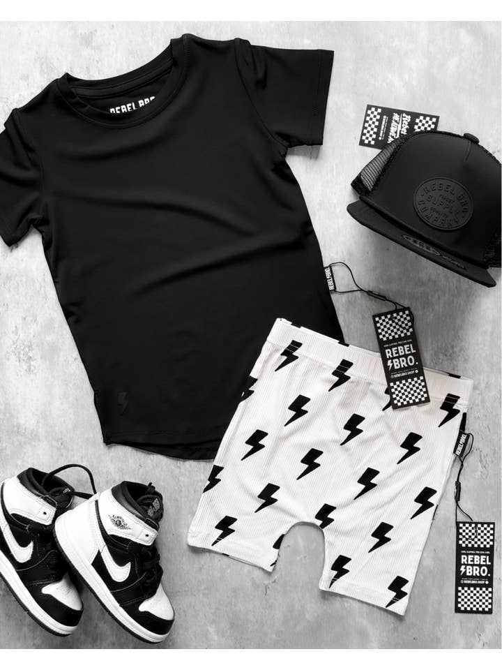 Rebel Bro - Wholesale Shorts - Kids - Bamboo Biker Shorts in Bowie2