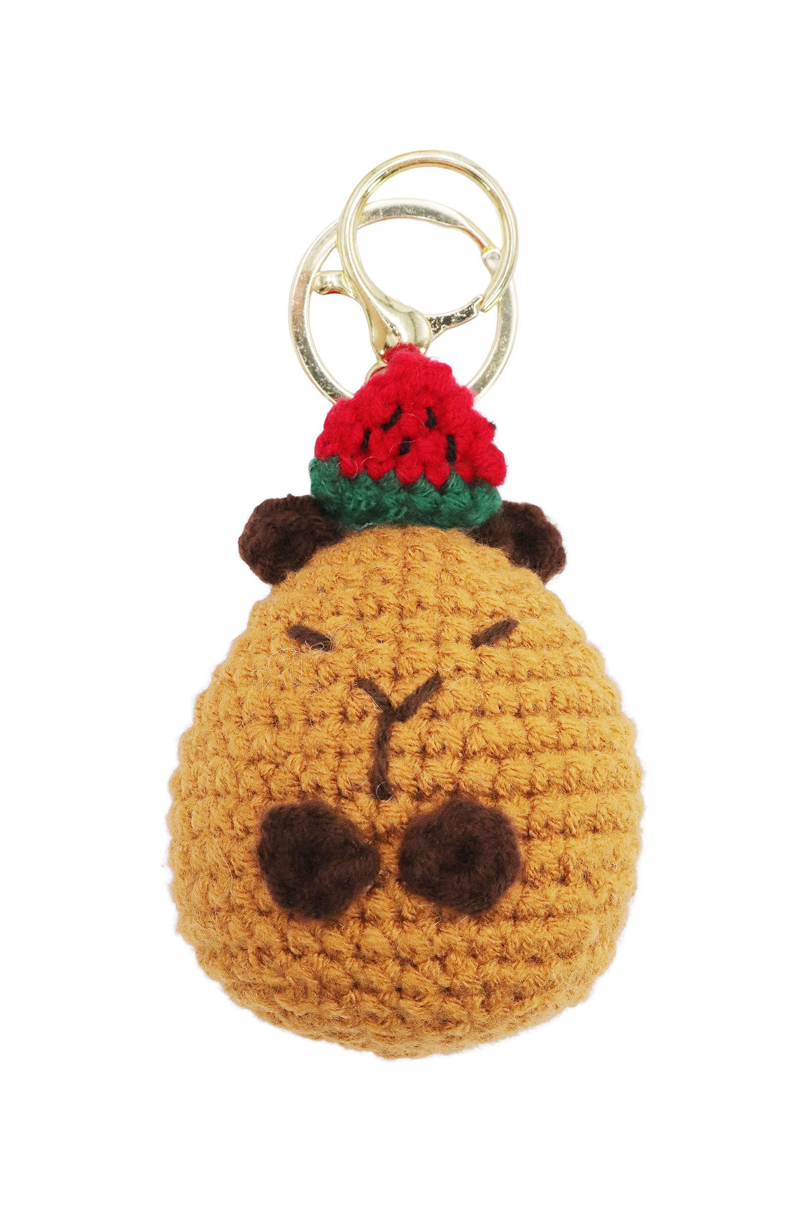 ASSORTED Capybara Fruits And Veggies Crochet Key Chain for wholesale on Faire19
