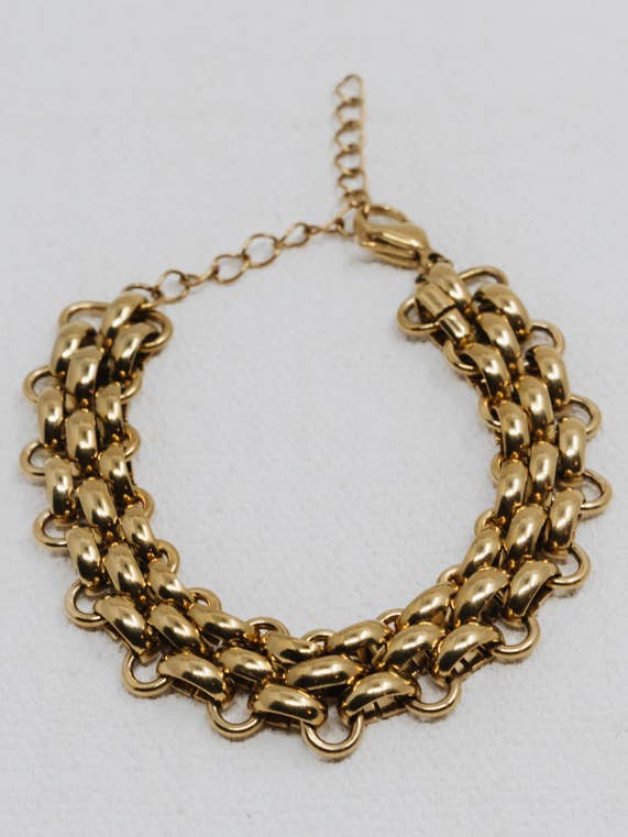 Magen Bracelet - Gold - Made by Survivors for wholesale by Crowned Free